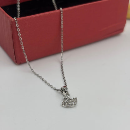 Dainty Swan Necklace ( Silver)
