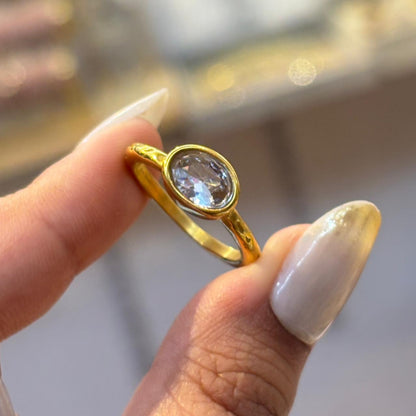 Opal Solitaire Ring