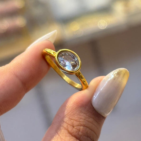 Opal Solitaire Ring