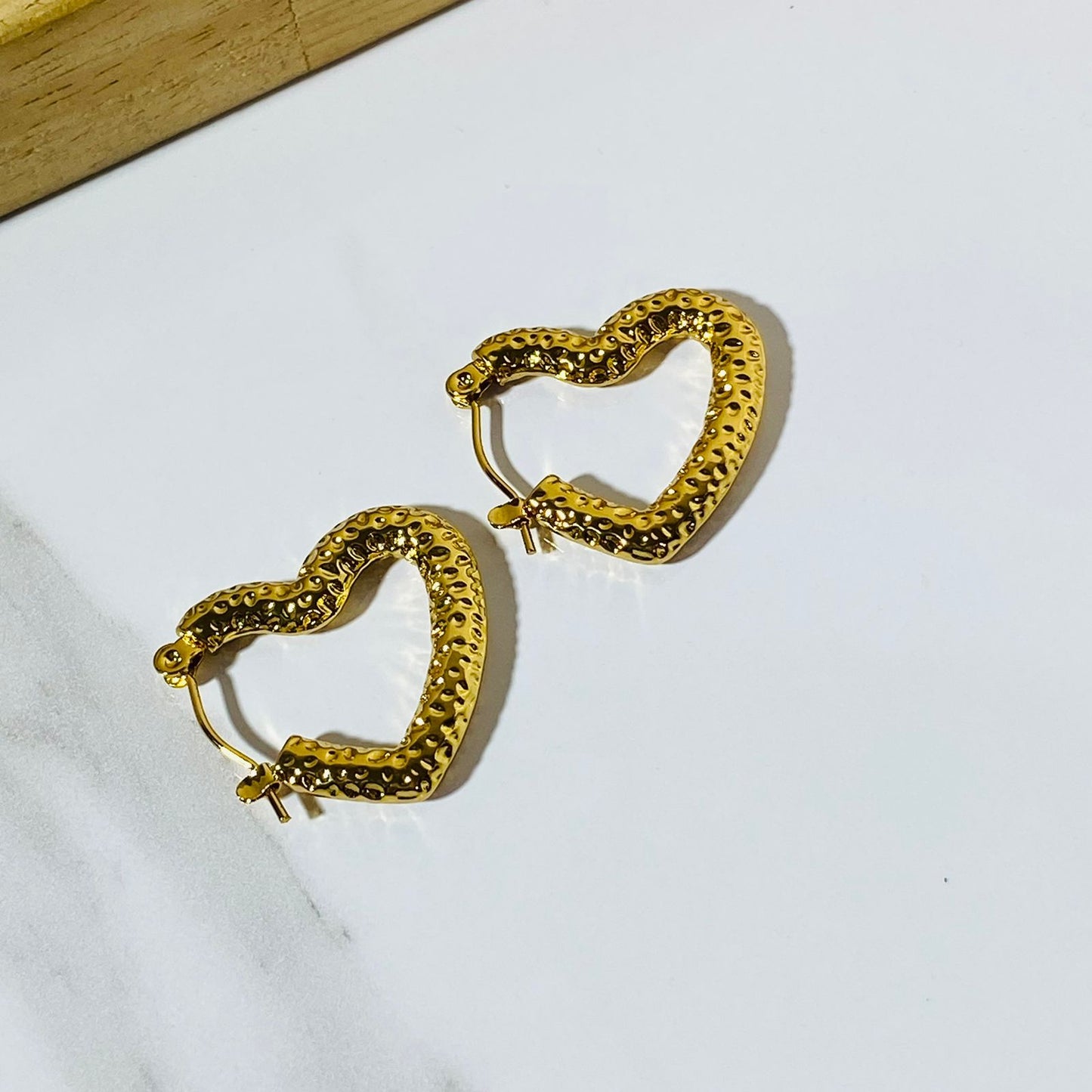 Heart Pebby Hoops