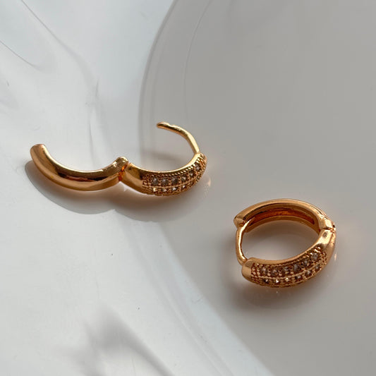 Mini Studded round Hoops