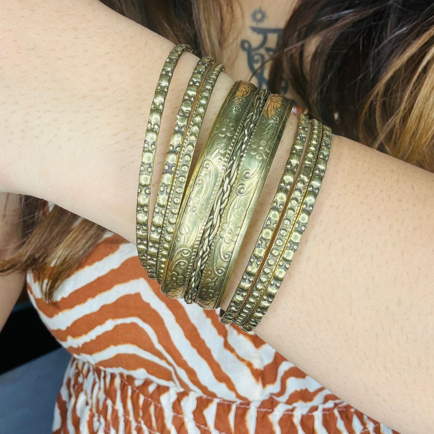 Meher Brass Bangles Set