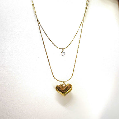 Heart Stone Minimal Necklace