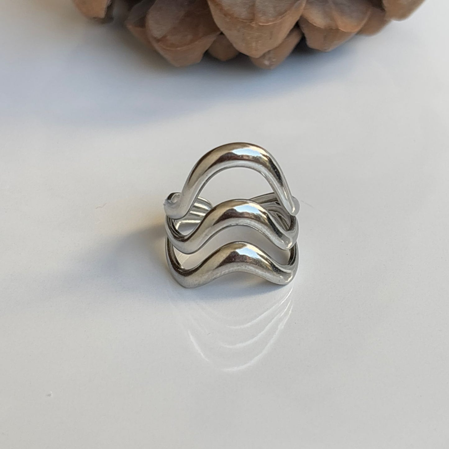 Small Tide Silver Ring