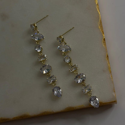 Crystal Bejewelled Earrings(white colour)