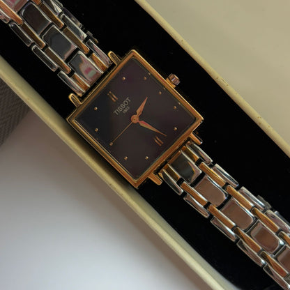 Tissot Square Dial Watch (Blue- Dual Tone)