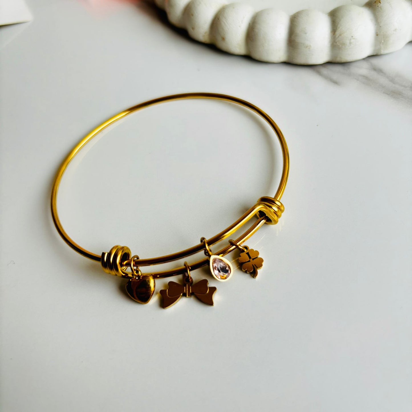 Bow Multi Charm Bracelet