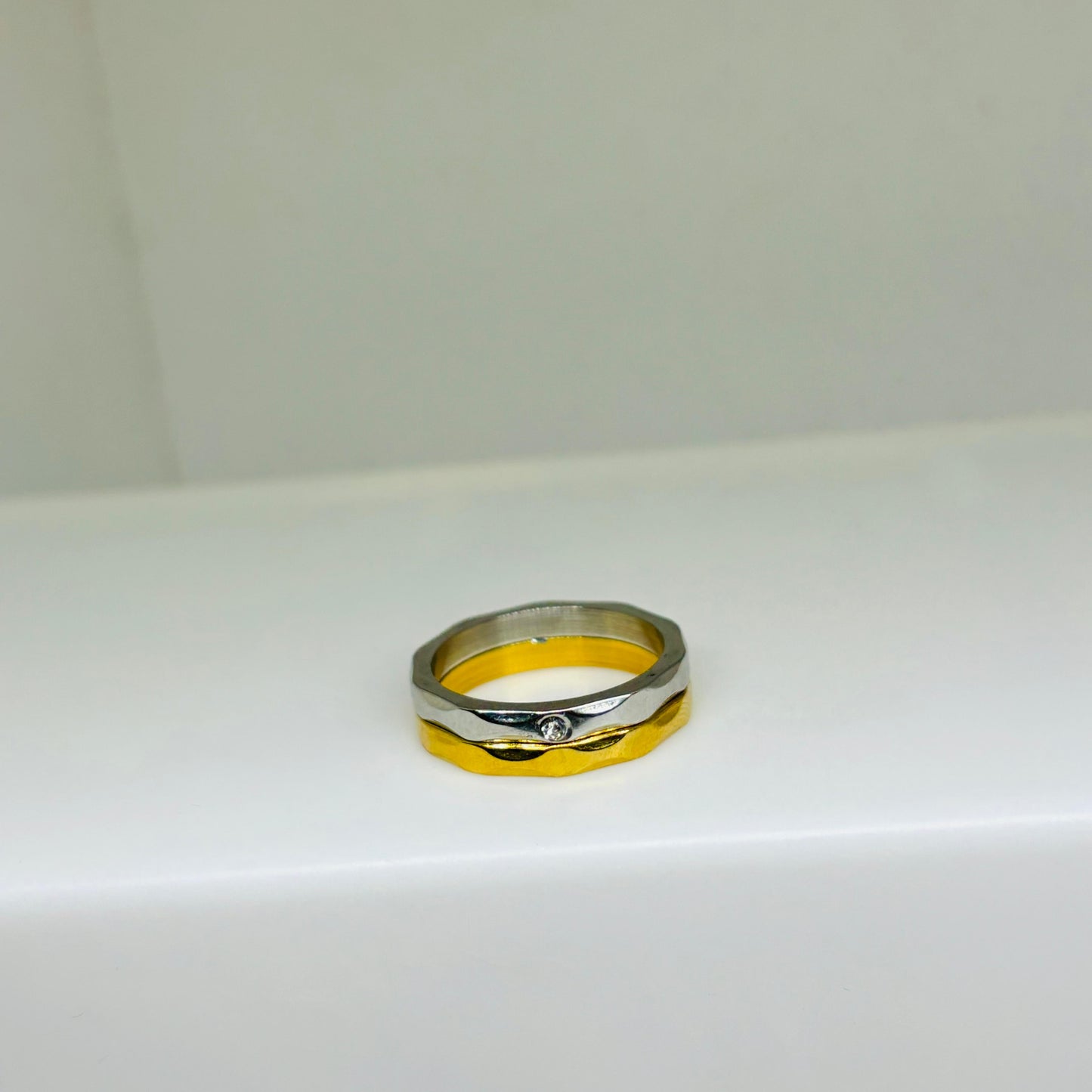 Dual Tone Statement Unisex Ring