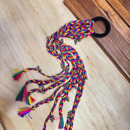 Silver Balls Tassle Hairtie