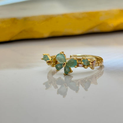 Frosty Butterfly Ring  (Mint)