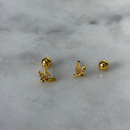 Little Leaf Flatback Earrings