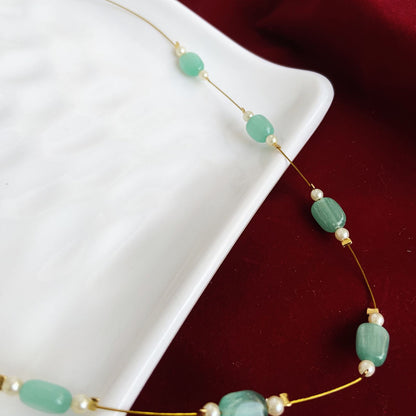 Turquoise Invisible Chain Necklace