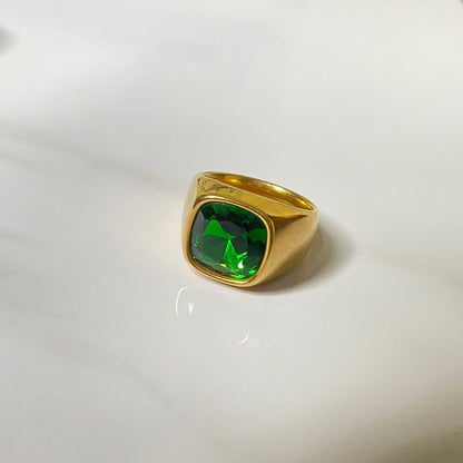 Emerald Alpha Ring