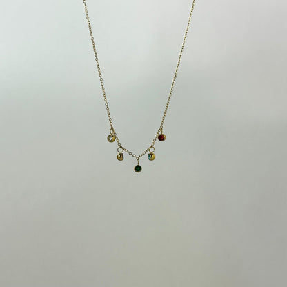 Amyra Multi Solitaire Necklace
