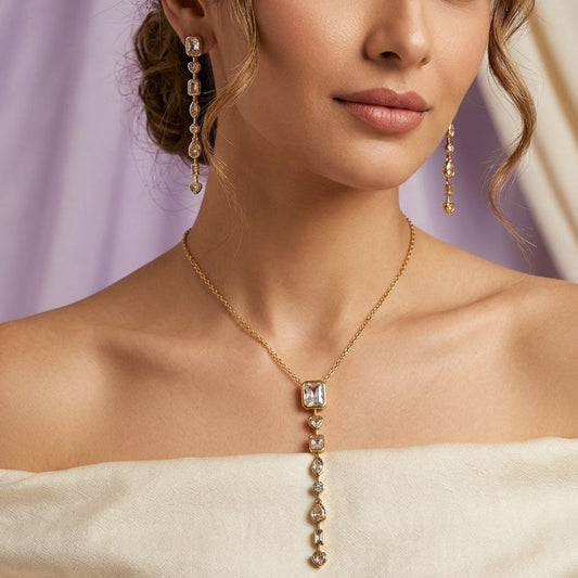 Bejewelled Quad set (White-Gold)