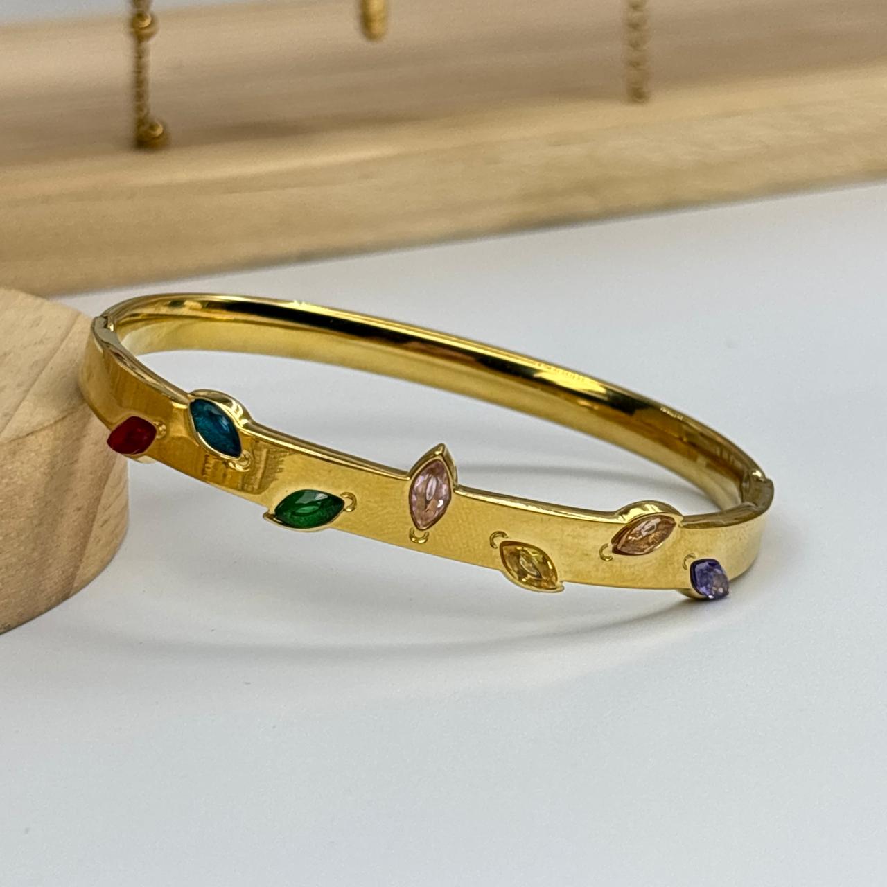 Multi Colored Leaf Bracelet