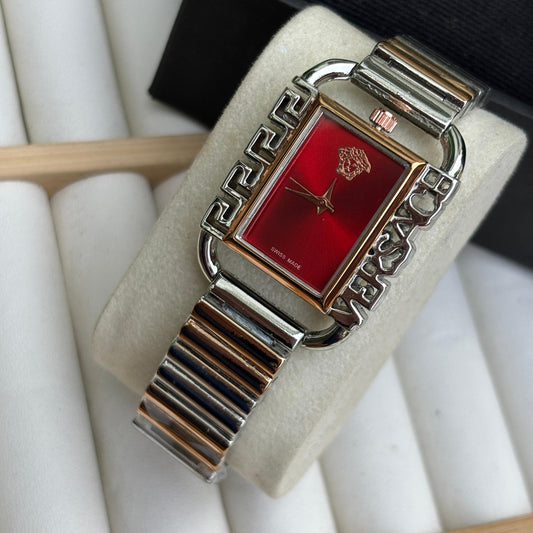 VRSC Luxe Red Dial Dual Tone Watch