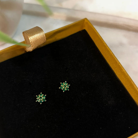 Emerald Mini Meena Earrings