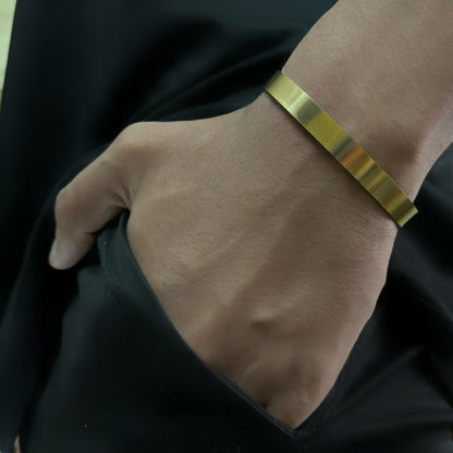 Plain Men's Gold Bracelet