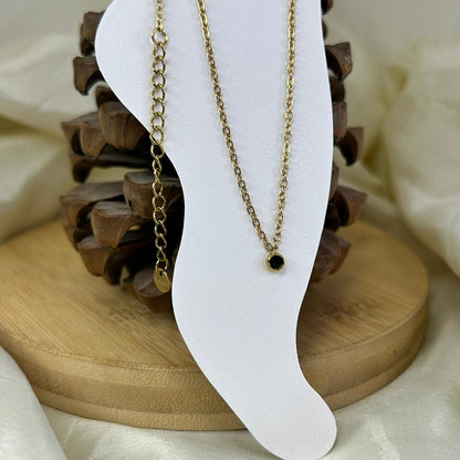 Single Black Dot Anklet