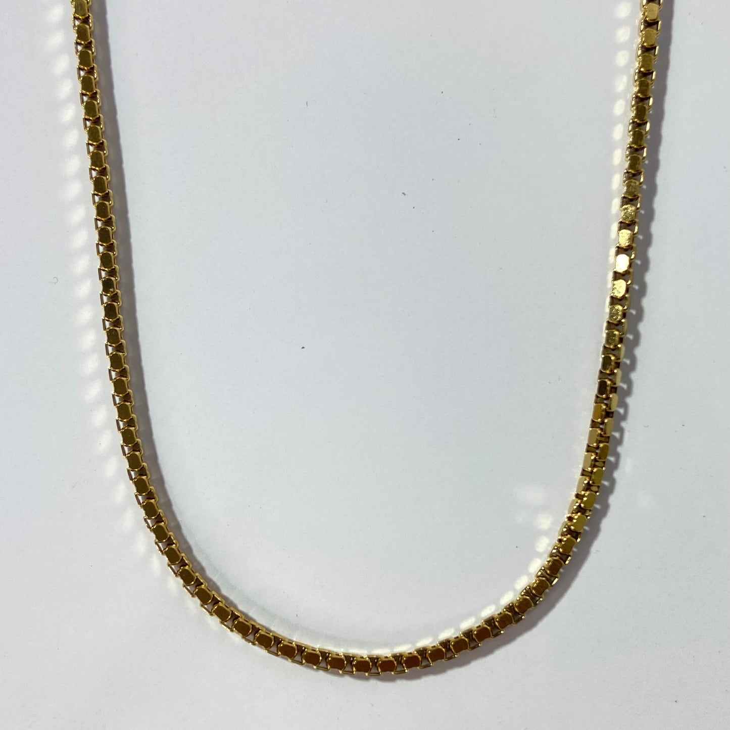 Flat Box 18K Gold Plated Chain (Thin)