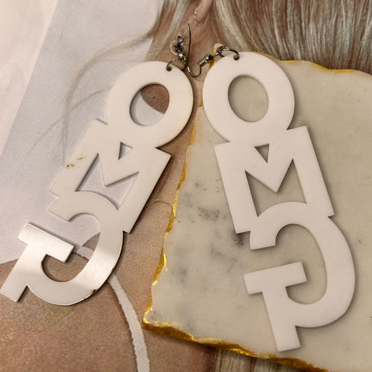 OMG Earrings (White)