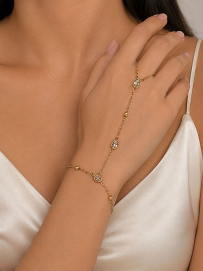White Ollie Hand Chain