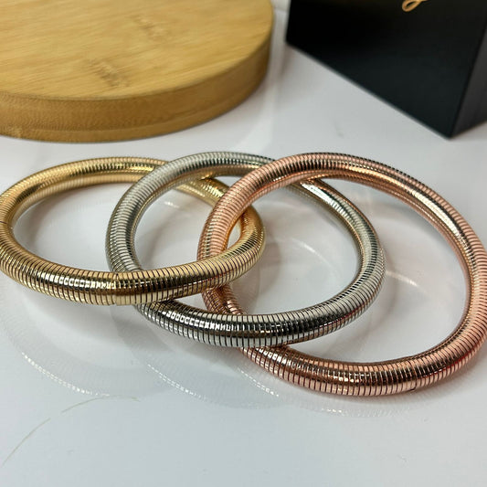 Three Toned Spiral Bracelet