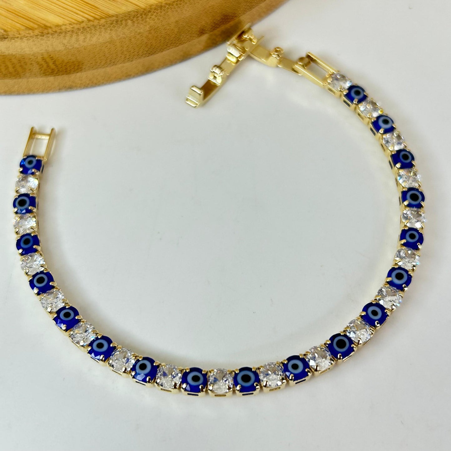 Evil Eye Minimal Tennis Bracelet