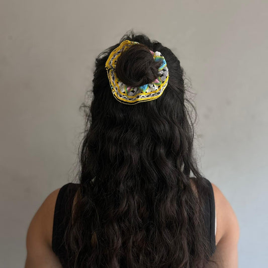 Mirror Pastel threadwork Scrunchie