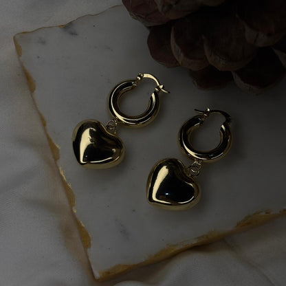 Heart Chunky Hoops