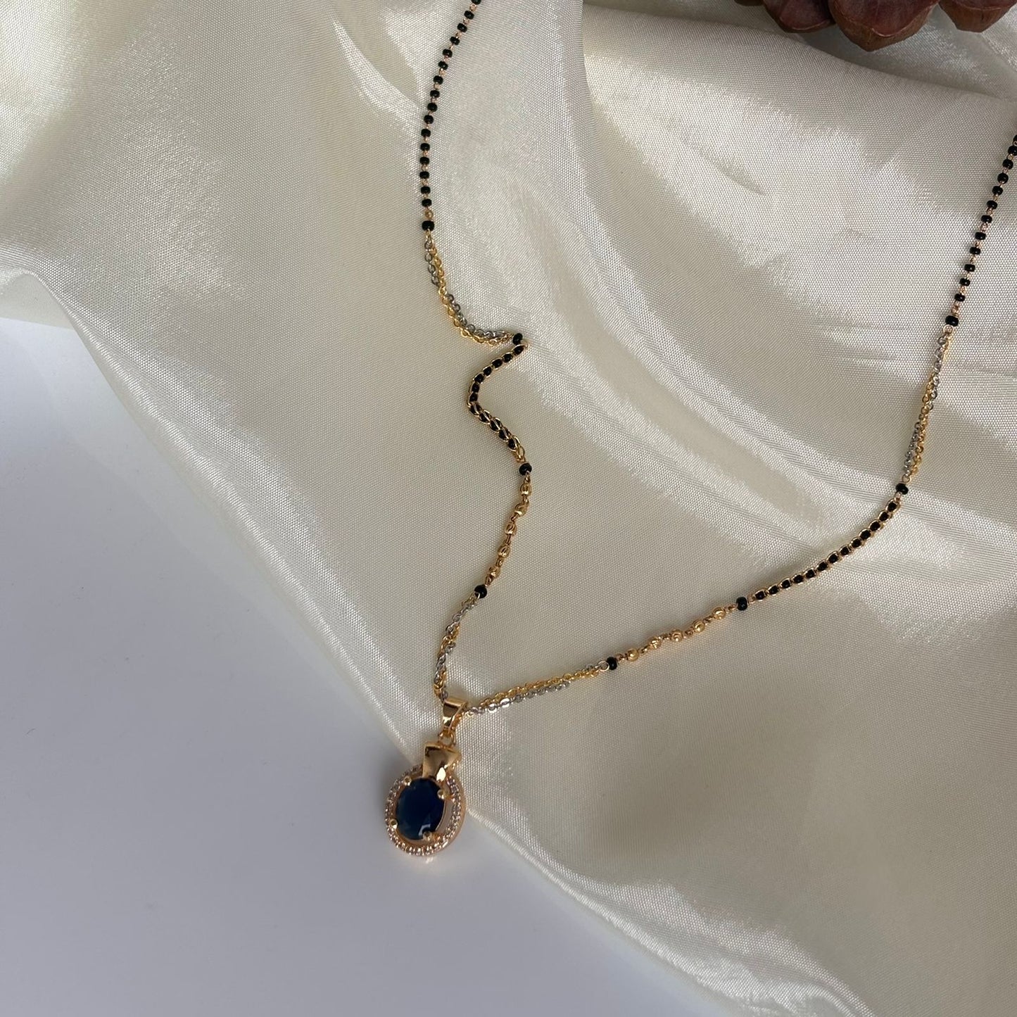 Blue Sapphire Mangalsutra