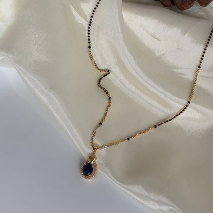 Blue Sapphire Mangalsutra