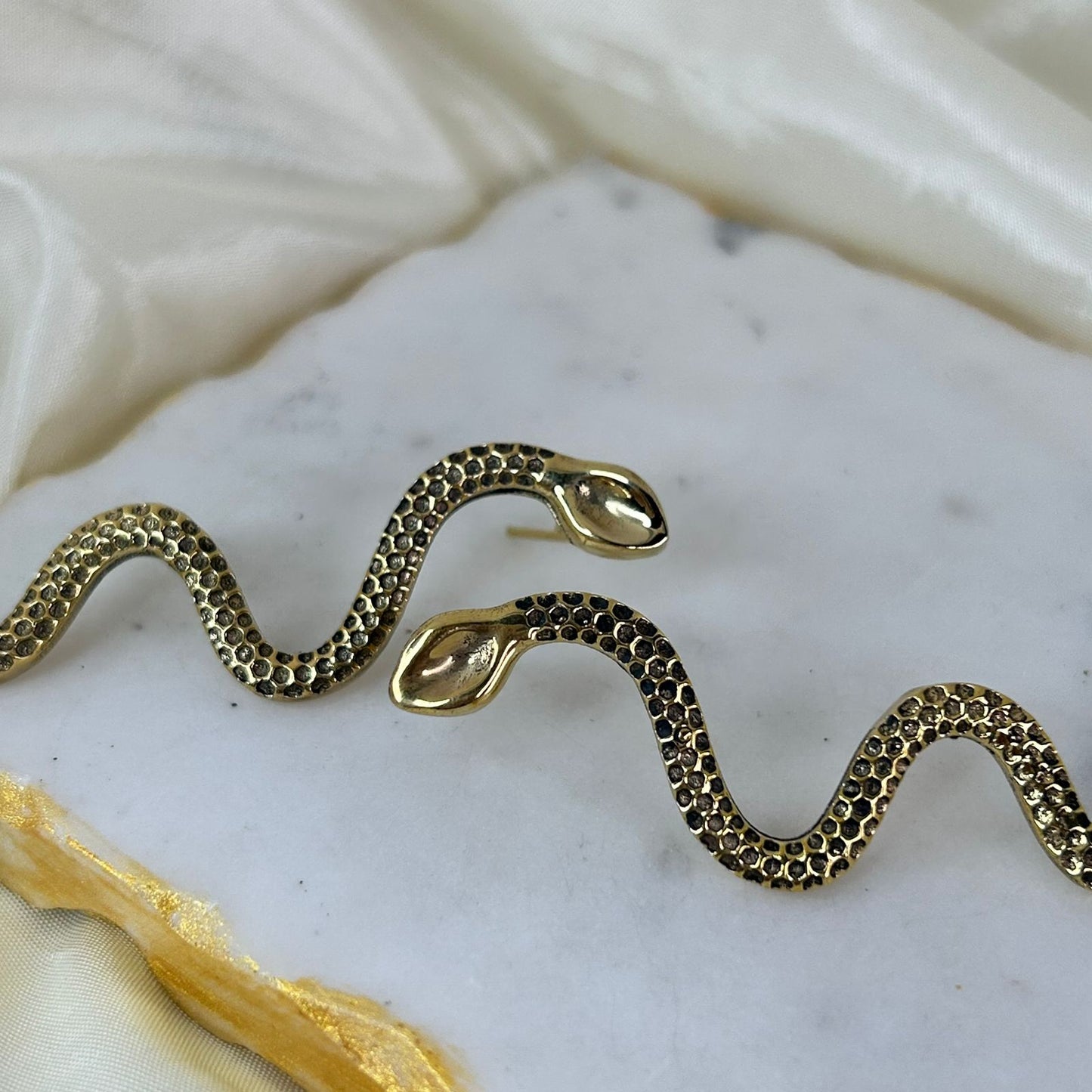 Boho Snake Earrings( Gold )