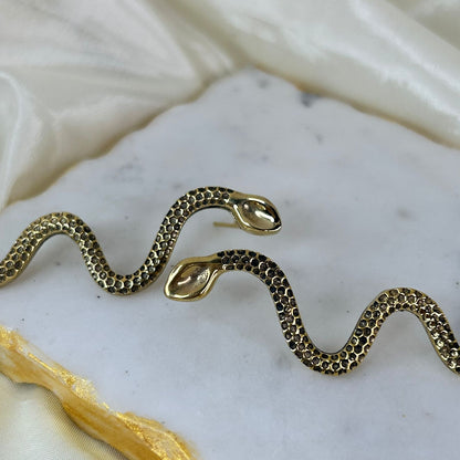 Boho Snake Earrings( Gold )