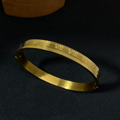 Roman 18K Cuff Bracelet