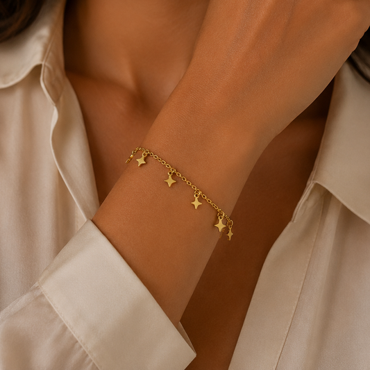 Starry Minimal Chain Bracelet