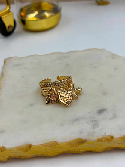 Soft Girlie Charm Ring