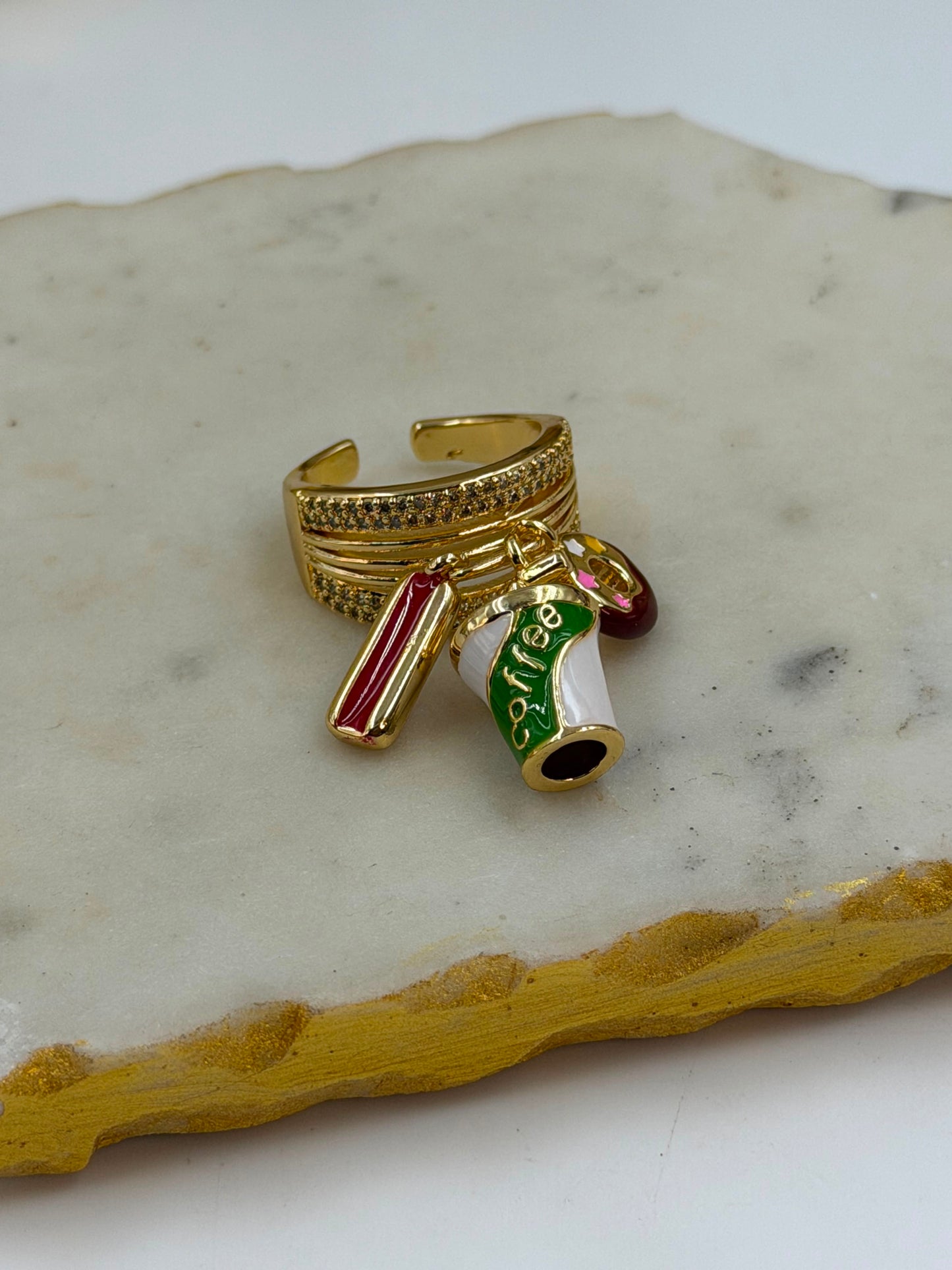 Foodie babe Charm Ring