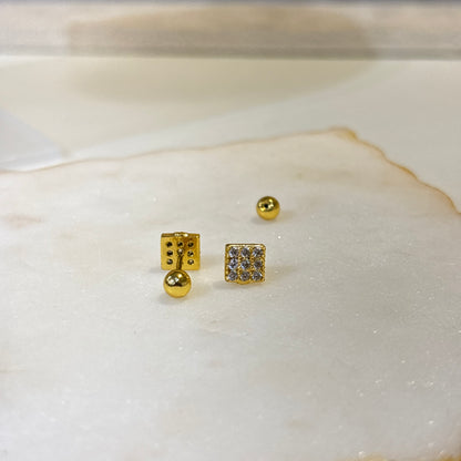 Auric Crystal Ballback Studs