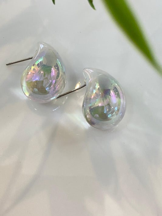 Holographic Droplet Earrings