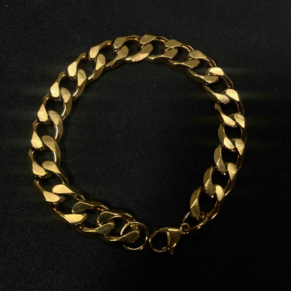 Cuban 18K Gold Chain Bracelet (Thick)