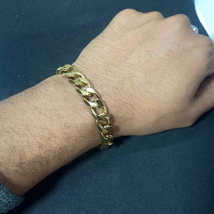 Cuban 18K Gold Chain Bracelet (Thick)