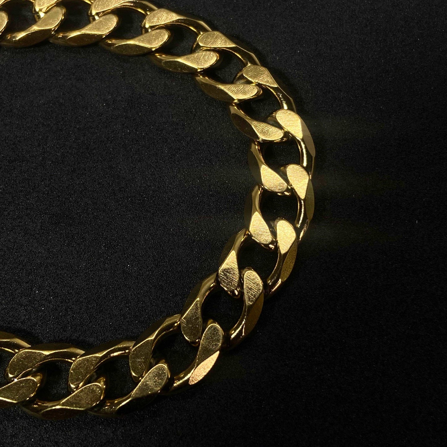 Cuban 18K Gold Chain Bracelet (Thick)