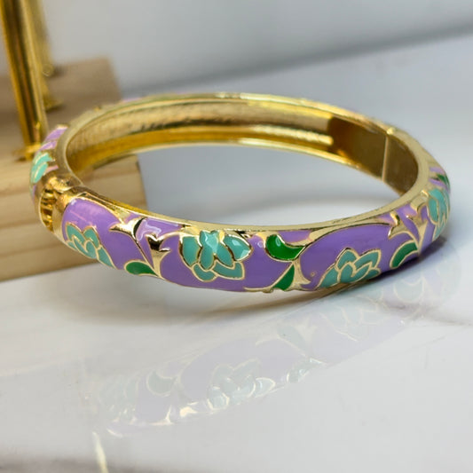 Dreamy Purple Enamel Bangle