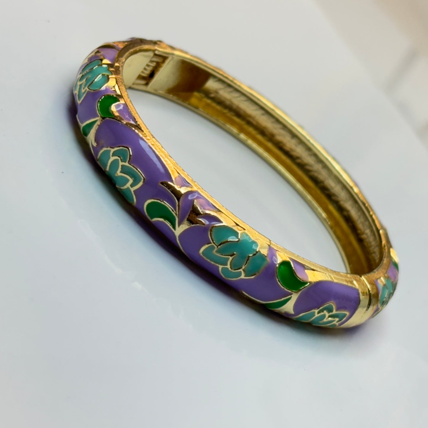 Dreamy Purple Enamel Bangle