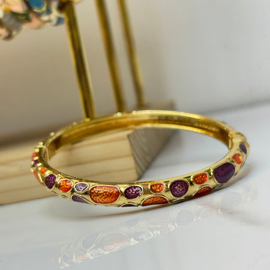 Classic Orange Enamel Bangle
