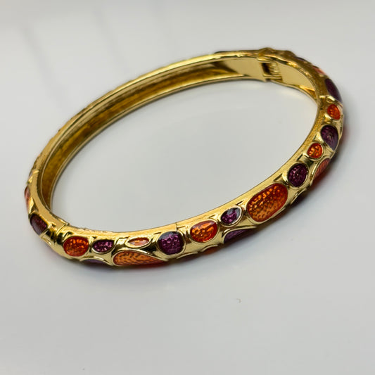 Classic Orange Enamel Bangle
