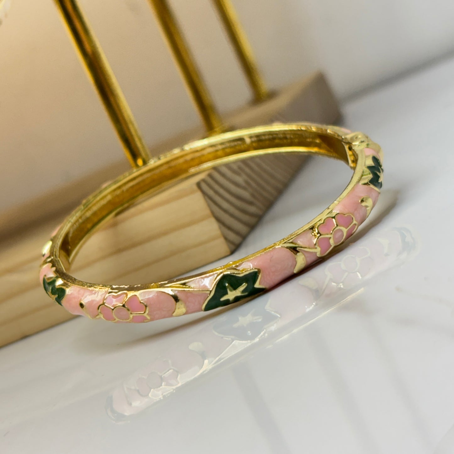 Princess Pink Enamel Bangle