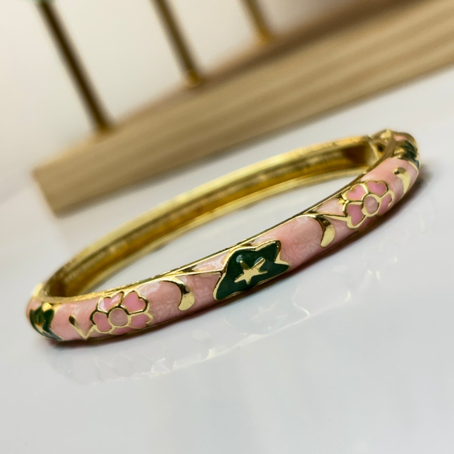 Princess Pink Enamel Bangle